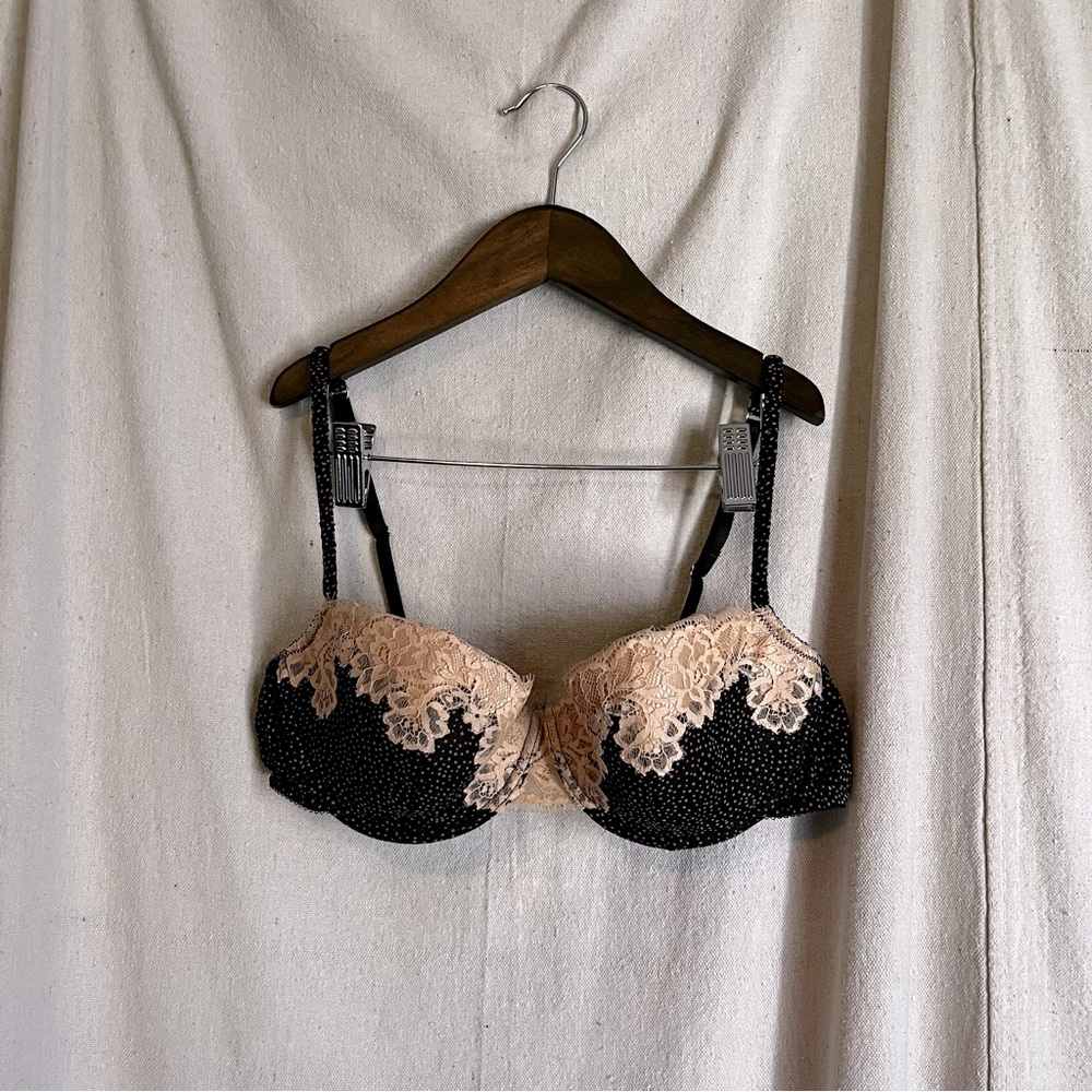 Black and Cream Bra